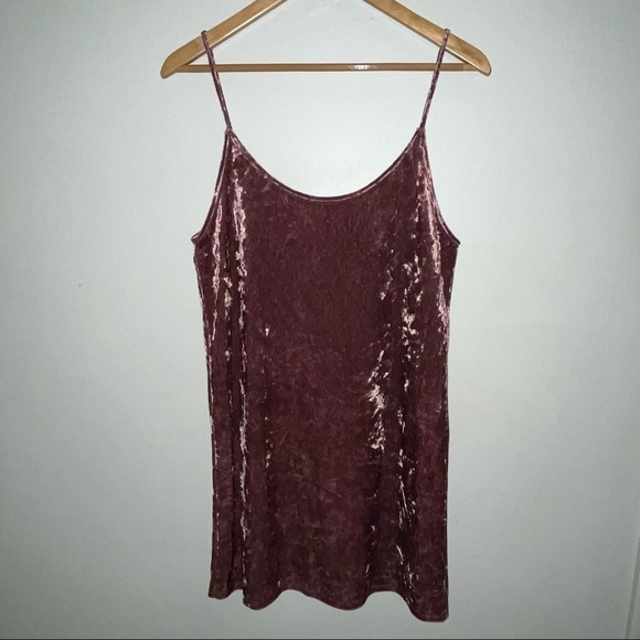 Forever 21 Crushed Velvet Dress with Spaghetti Straps - Picture 1 of 7